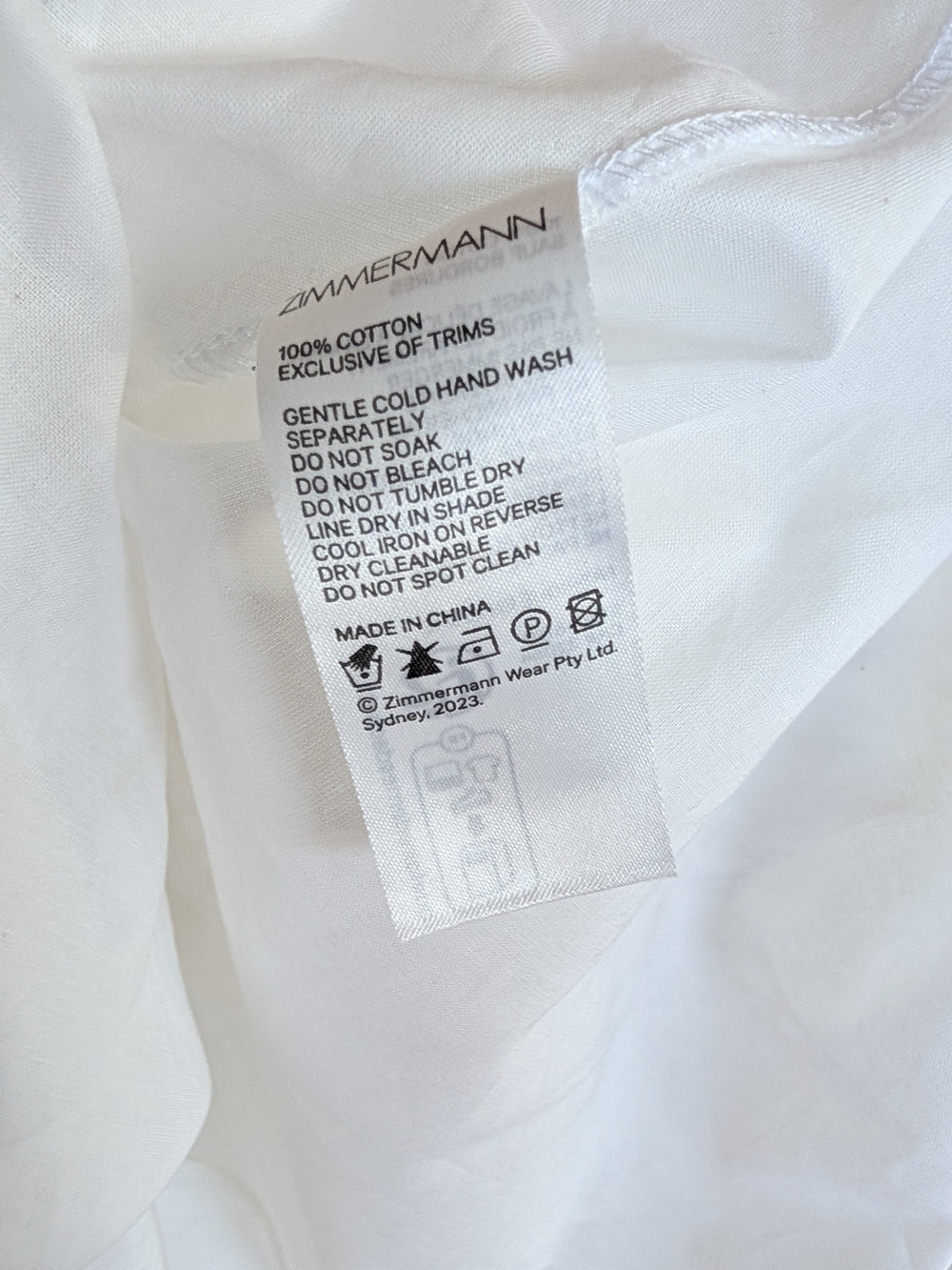 NWT Zimmermann Junie White Crochet Lace Tunic Mini Dress, Size US4 - Picture 8 of 12